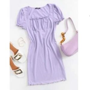 Plus Square Neck Frill
Trim Bodycon Dress